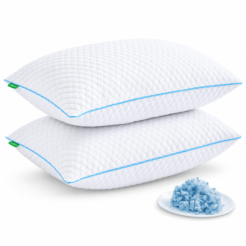 Gel Memory Foam, Set of 2 – Standard, Queen & King