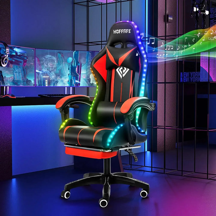 RGB Gaming Chair with Bluetooth Speakers