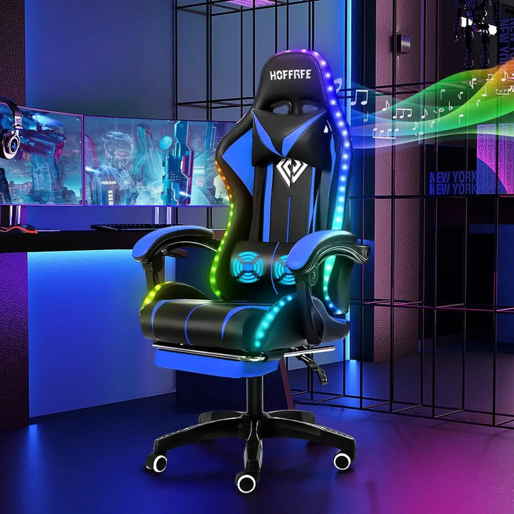 RGB Gaming Chair with Bluetooth Speakers