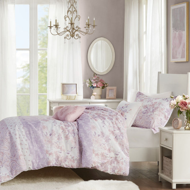 Romantic Floral Paisley Comforter Set