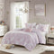 Intelligent Design Romantic Floral Paisley Comforter Set – OEKO-TEX Certified Pink 5-Piece Bedding Collection