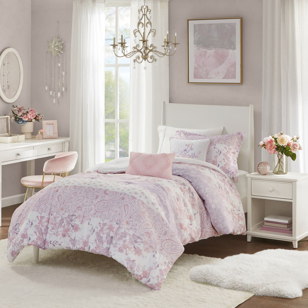 Romantic Floral Paisley Comforter Set