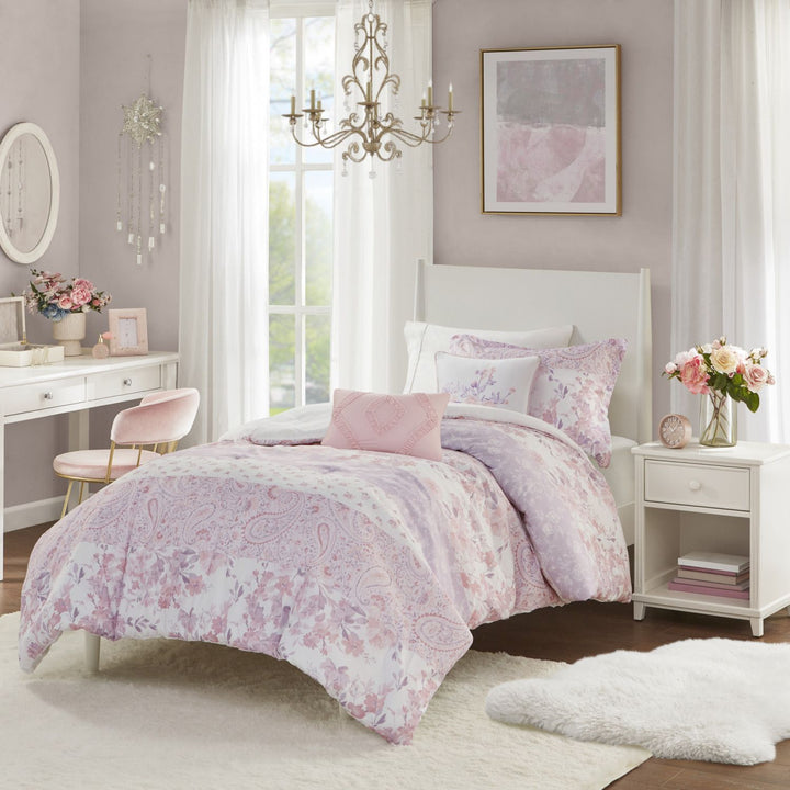 Romantic Floral Paisley Comforter Set