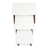 Ronald MDF Nesting Accent Tables In Cream (Set Of 3)