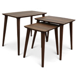 Ronald MDF Nesting Accent Tables In Walnut (Set Of 3)