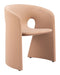 Tan Upholstered Dining Chair – Durable Vinyl & Steel Frame | Dining Room Seating | Trufairs