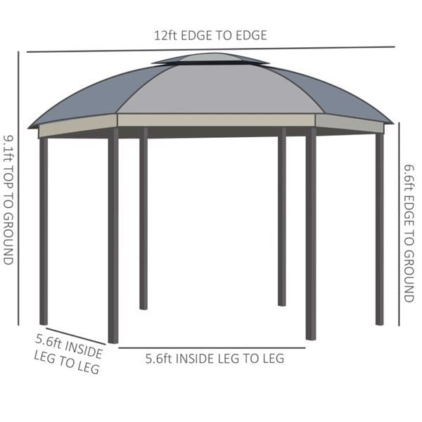 Round Outdoor Patio Dome Gazebo
