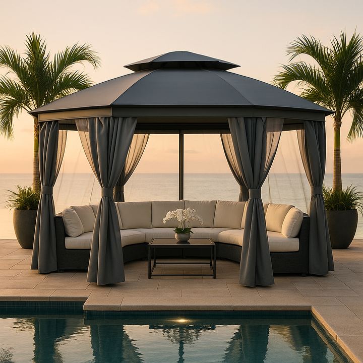 Round Outdoor Patio Dome Gazebo