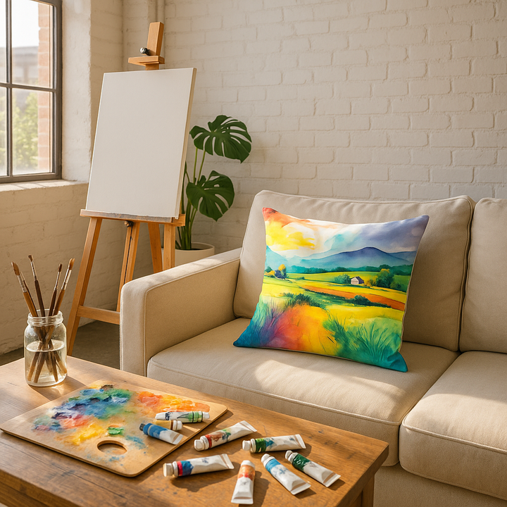  Rural Spaces Throw Pillow