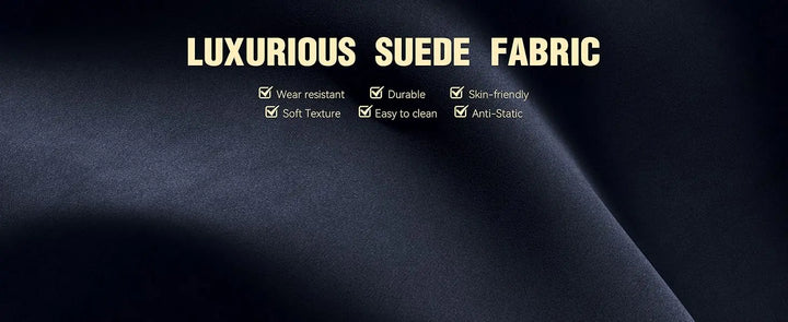 Dowinx Gaming Chair with Massage Lumbar Support, Suede Fabric Ergonomic Computer Chair with Footrest for Adults