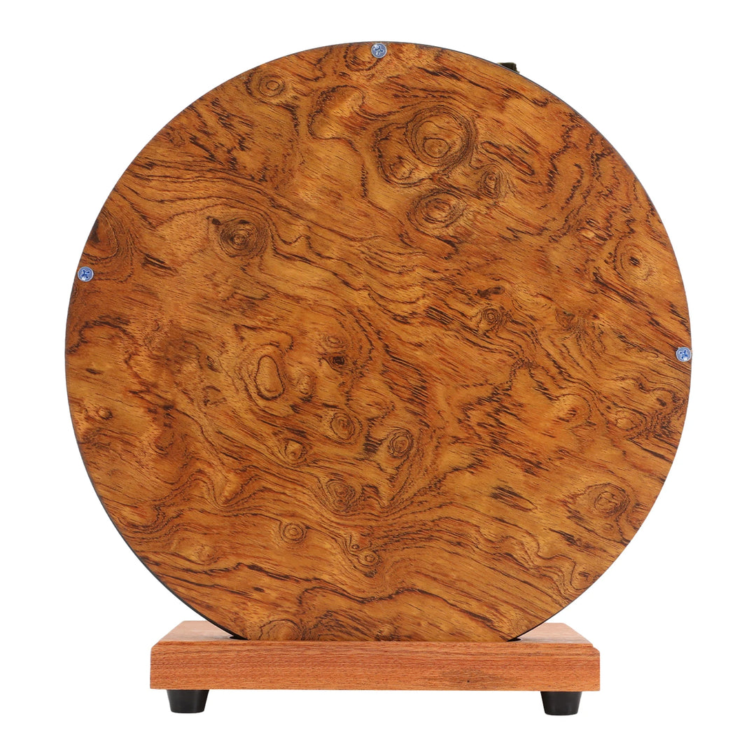 Ceramic Meditating Figurine with Circle LED Lamp – Decorative Sculpture for Home or Office, White/Red/Yellow/Blue, 11.8 x 4.7 x 13 in