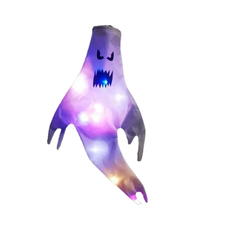 42/130cm Halloween Outdoor Ghost pendant LED Lights Battery Power Ghost Horror Grimace Glowing Party Props Halloween Decoration