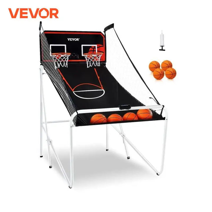 VEVOR Foldable Basketball Arcade Game Indoor Basketball Game with 4 Balls 8 Game Modes Electronic Scoreboard Inflation Pump