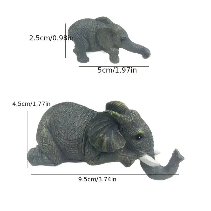3Pcs/set Cute Elephant Figurines Elephant Holding Baby Elephant Resin Crafts Desktop Decoration Ornaments Crafts Figurines