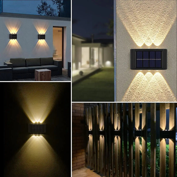Waterproof Solar Wall Light â€“ 6-LED Outdoor Decorative Lights for Landscape, Garden, Courtyard, or Street | Trufairs