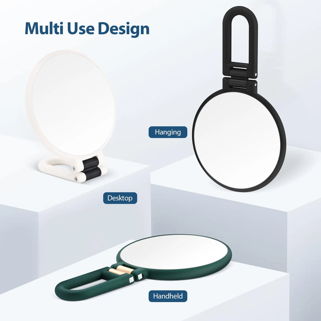 Beauty Planet 30X Magnifying Mirror, Hand Mirror with Handle, Double Sided Hand Mirror with 30X/1X Magnification, Essential Trav