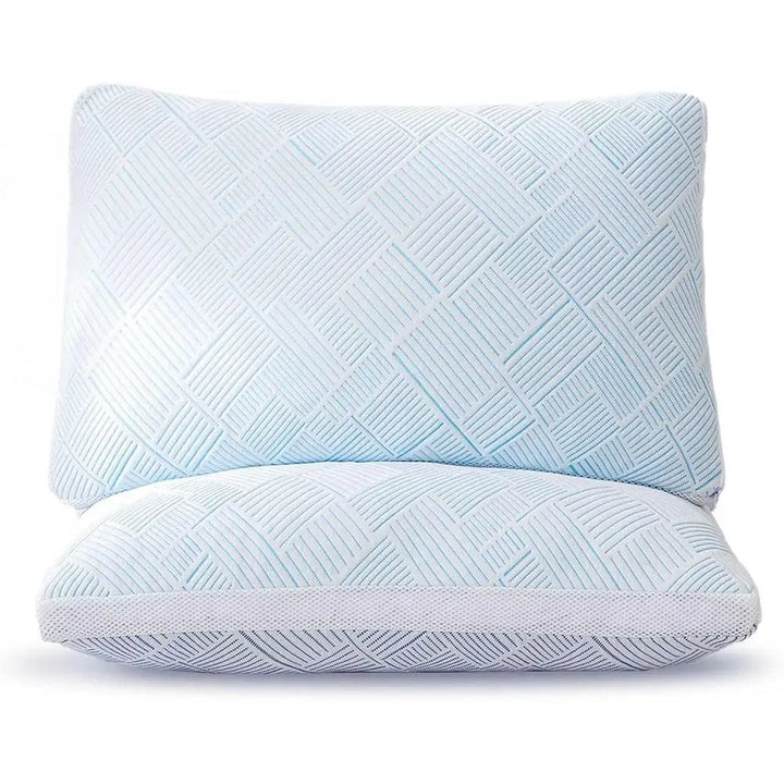 Adjustable Shredded Memory Foam Cooling Pillow Set of 2 Hypoallergenic Bamboo Viscose Queen Size Soft Hotel Quality