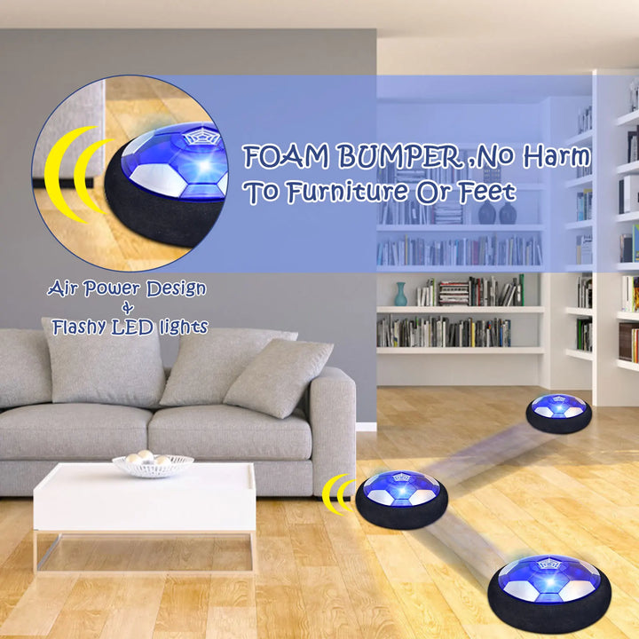 Hover Soccer Ball set, 2-in-1 Indoor and Outdoor Soccer Ball, Hover Hockey Set for Kids Ages 3 +, Rechargeable LED Birthday Gift