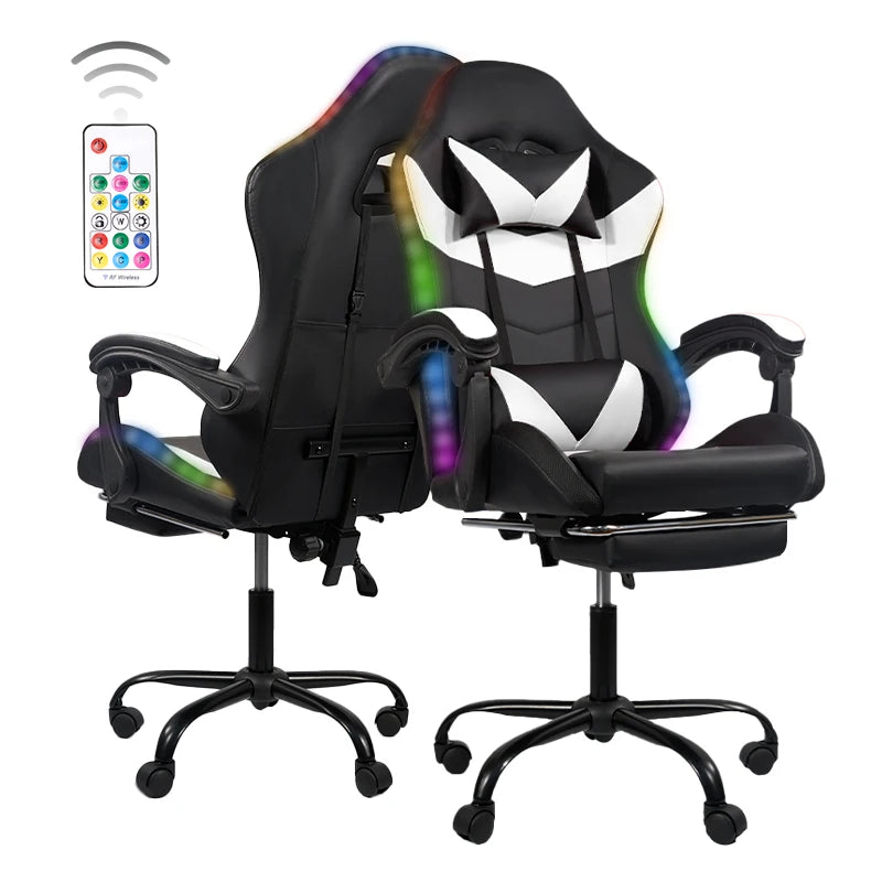 Nalupatio Ergonomic Office Chair, Leather E-Sports Chair,Gaming Chair, Rotatable Adjustable Headrest，For Offices Or Gaming Halls