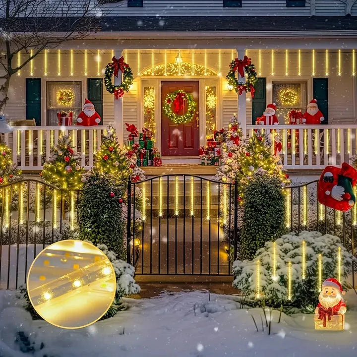 1pc 30/45CM Solar Meteor Star Glow Lights IP65 Outdoor Solar Fairy String Lights Christmas Decorative Light for Garden Courtyard