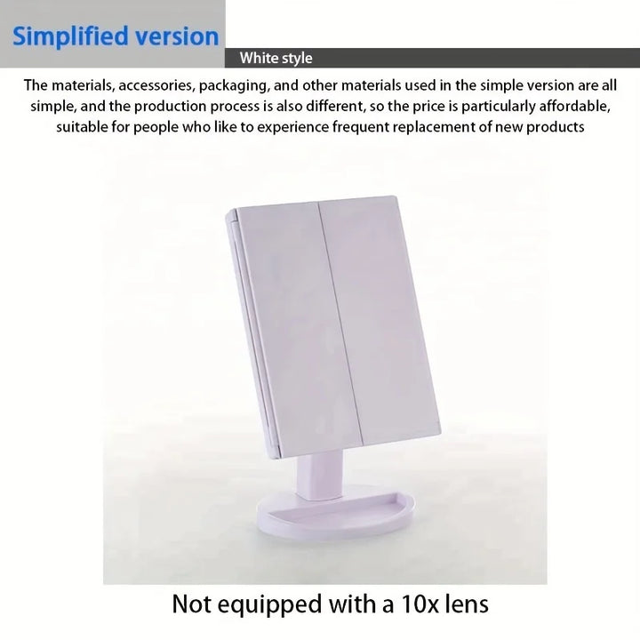 2X-10X Magnification Makeup Mirror with LED Lights & 180° Adjustable Bracket - Perfect for Holiday Gifts! Christmas Decorations