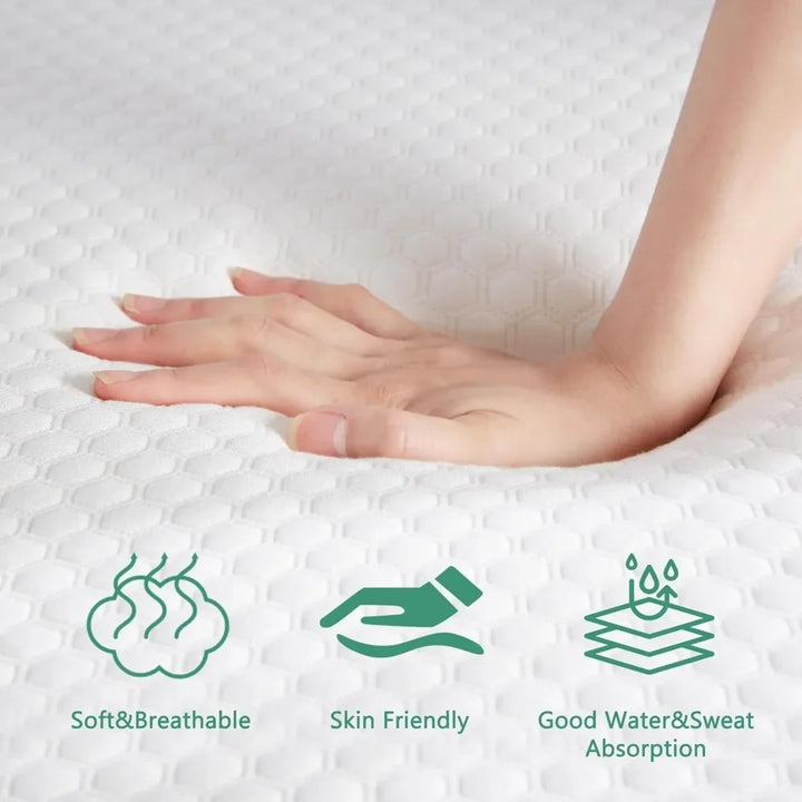 8 Inch Full Size Mattress, Charcoal Infused Memory Foam, Medium Firm with Washable Cover for Full Bed Frame, Pressure Relieve