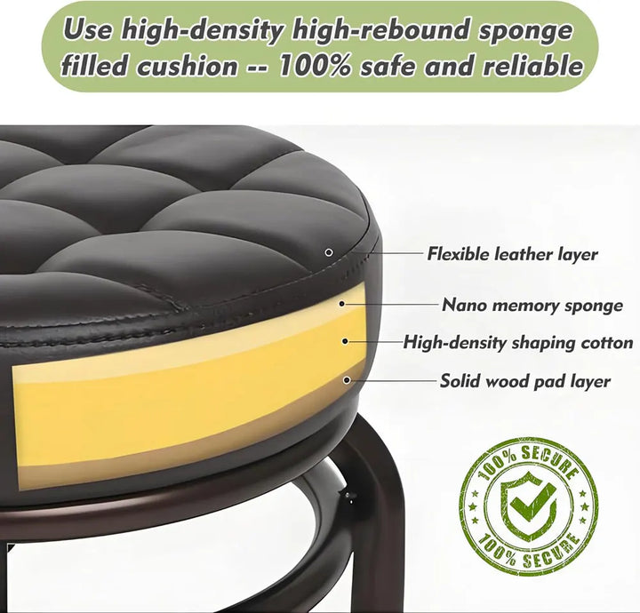 Multi Functional Lifting Chair with PU Leather Seat Swivel Height Adjustment Tattoo Chair Stools Rotatable Pulley Work Chairs