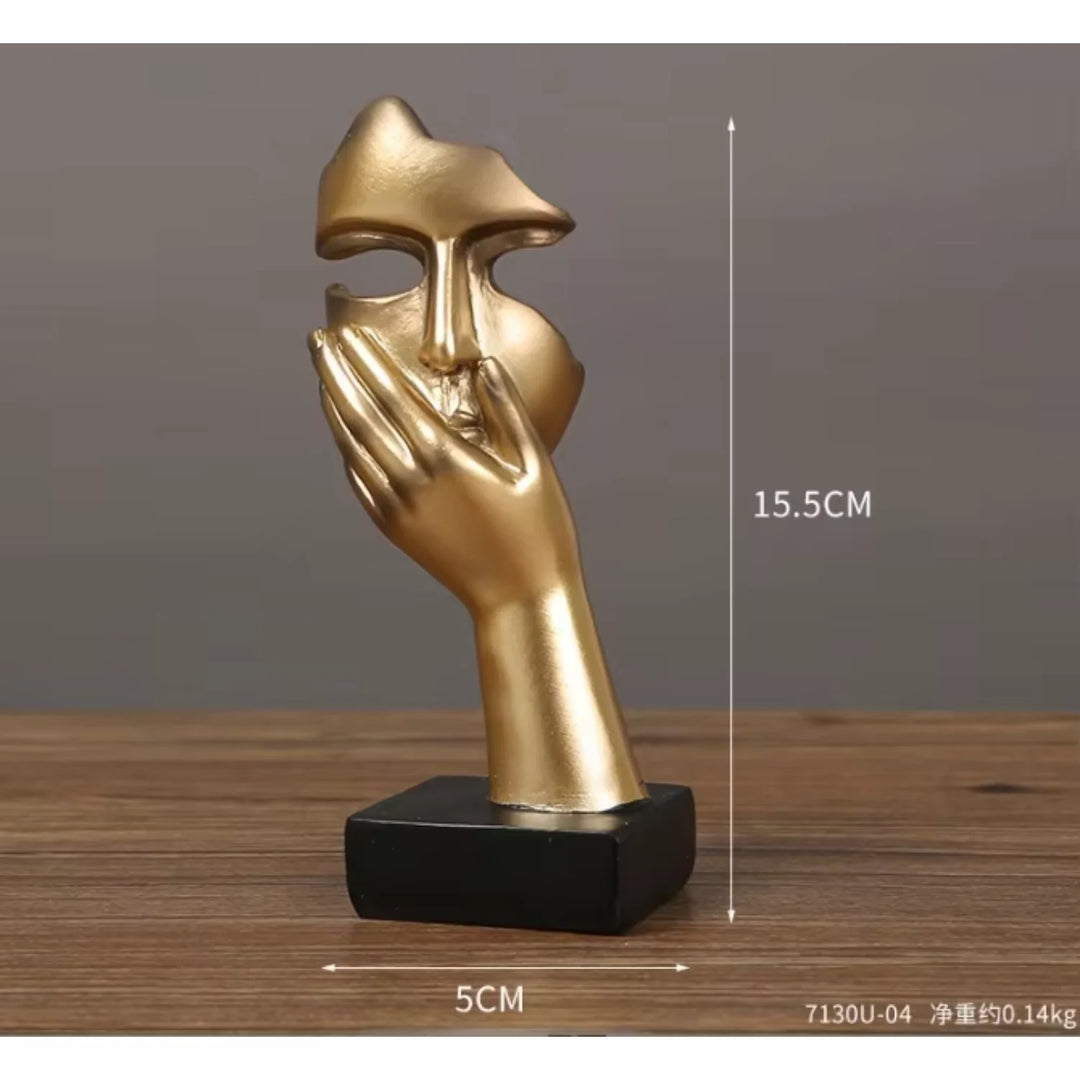 Nordic Resin Abstract Face Sculpture – Modern Decorative Table Statue for Home & Office | Trufairs