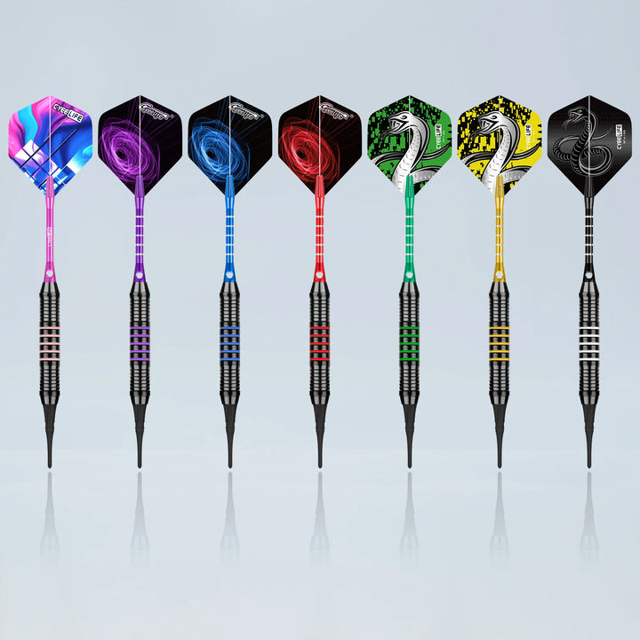CyeeLife 18g Soft tipped Darts Professional Indoor plastic tip Darts Set For Electronic Dartboard Games Plastic storage box