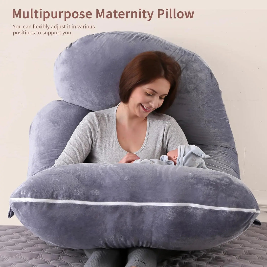 Pregnancy Pillow, G-Shape Full Body Pillow, Maternity Pillow for Side Sleeper, Pregnancy Body Pillow for Pregnant Women Suppor
