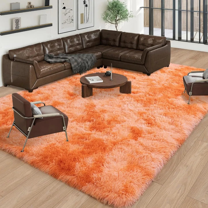 Spacious 8x10 Rugs for Living Spaces, Plush Carpets for Kids' Rooms, Stylish Soft Shag Rugs for Bedrooms, Non-Slip