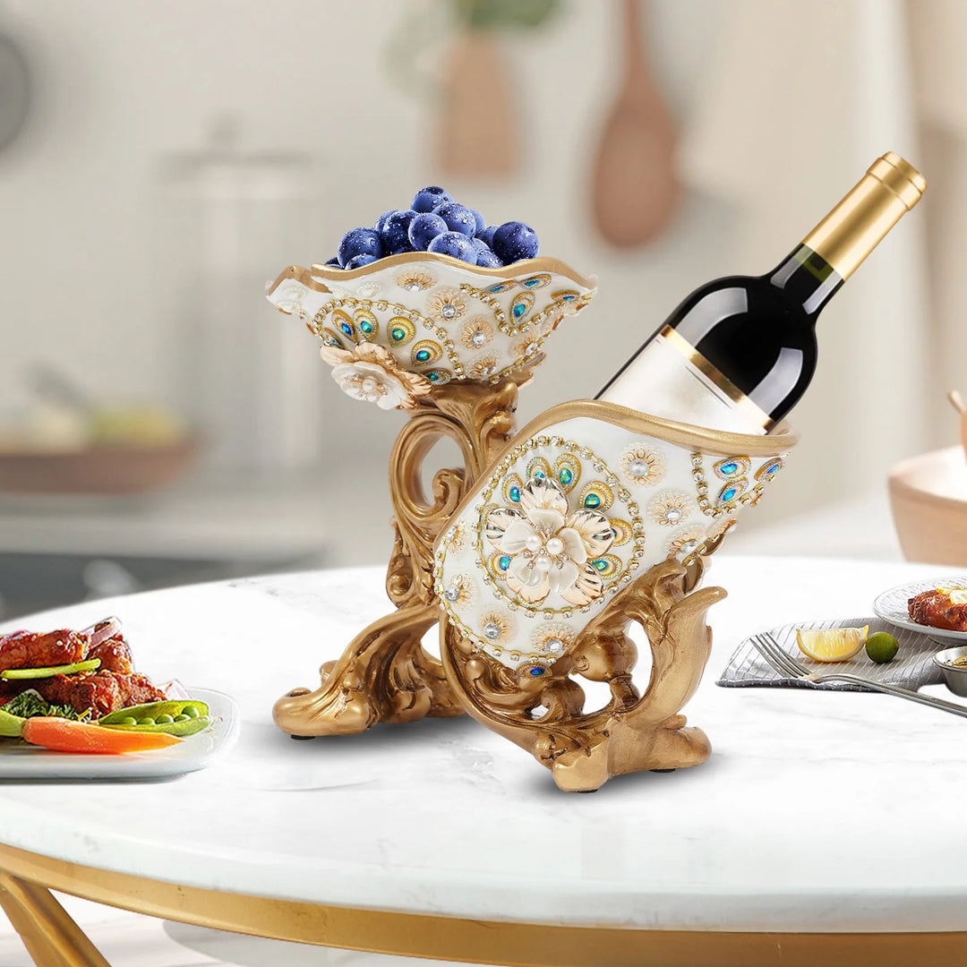 Red Wine Holder Living Room Luxury Wine Cabinet Decorations High Foot Wine Glass Holder Household Wine Bottle Rack