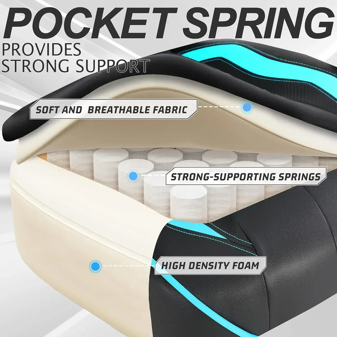 Gaming Chair for Adults Gaming Chairs with Footrest Reclining Computer Chair for Heavy People Big a