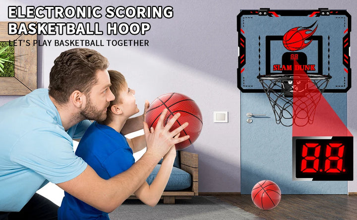 Indoor Basketball Hoop Kids Toys Room Mini Basketball Ball Hoop Sets With Electronic Scoreboard Sport Toys Boys Birthday Gifts