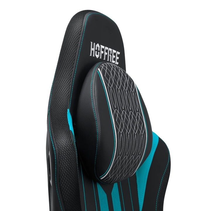 Ergonomic Gaming Chair with Massage Function PU Leather T-shaped Armrest Height Adjustable Recliner Folding Computer Chair