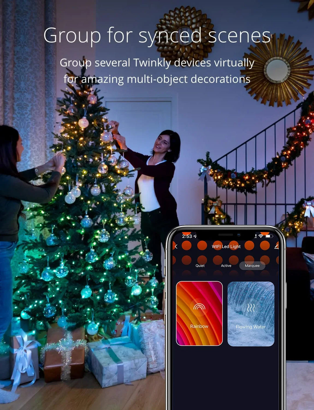 USB Christmas RGBIC String Light Tuya WIFI Remote Control 5M 10M 20M Pixel String Light WS2812 Music Waterproof Fairy Lights