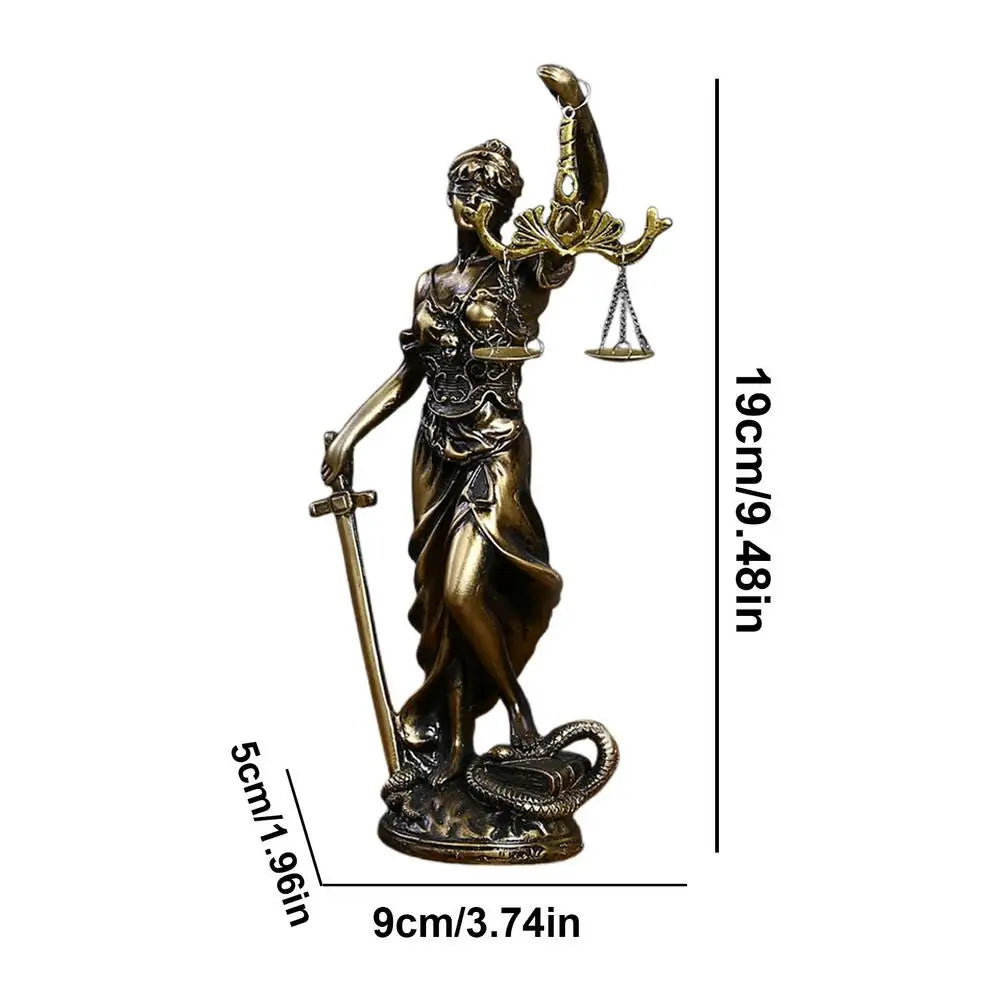 Goddess Of Justice Statue Justice Goddess Resin Desk Figurine Justice Fairness Goddess Statue Greek Mythology Ornaments For