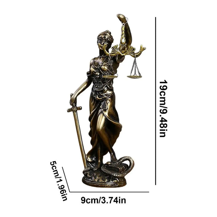 Goddess Of Justice Statue Justice Goddess Resin Desk Figurine Justice Fairness Goddess Statue Greek Mythology Ornaments For
