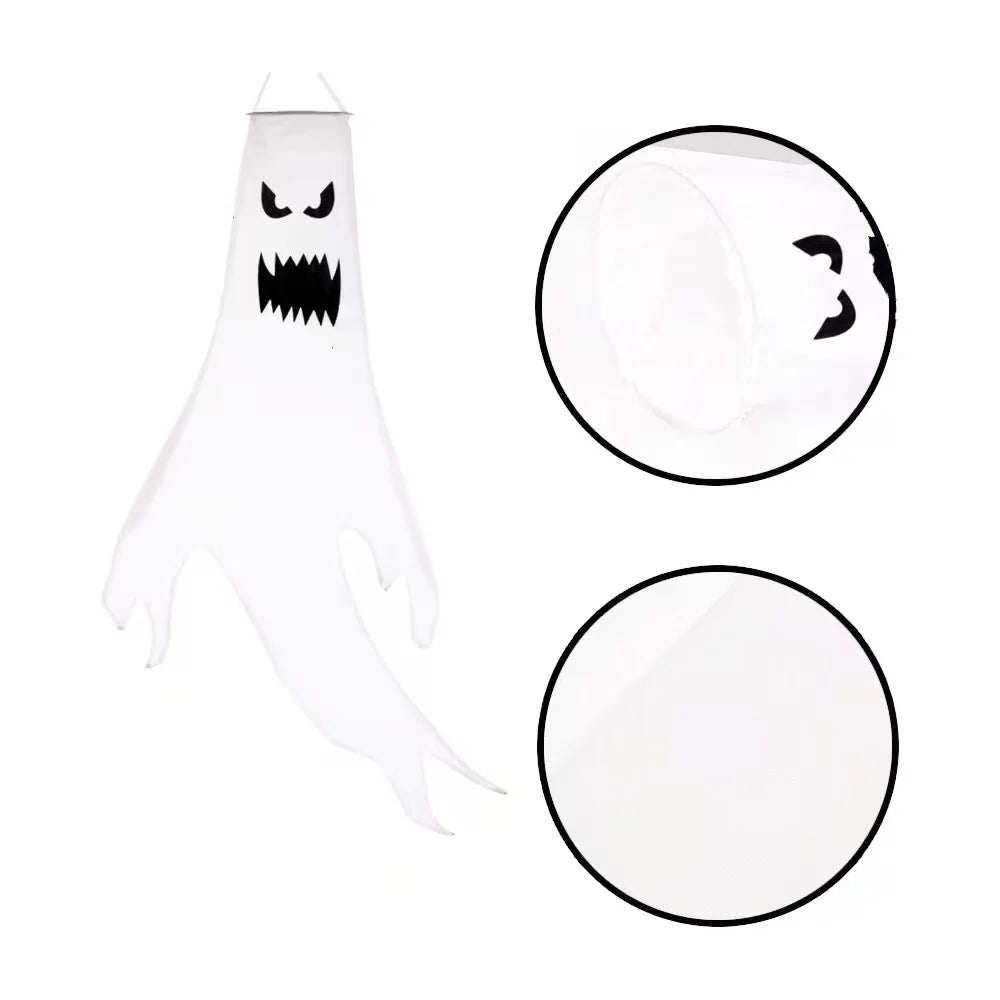 42/130cm Halloween Outdoor Ghost pendant LED Lights Battery Power Ghost Horror Grimace Glowing Party Props Halloween Decoration