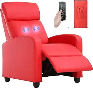 Recliner Chair for Living Room Modern Wingback Sofa Home Theater Seating Push Back Reclining Chair with Lumbar Support (Without
