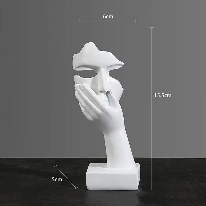 Nordic Resin Abstract Face Sculpture – Modern Decorative Table Statue for Home & Office | Trufairs