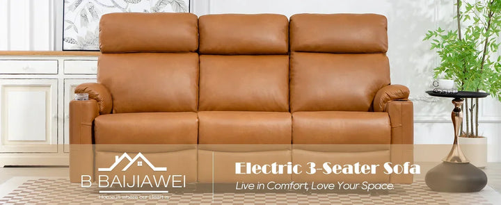 RPD4-3 seater recliner. PU leather recliner sofa. Home Theater Seating with flipped middle backrest. R