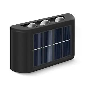 Waterproof Solar Wall Light â€“ 6-LED Outdoor Decorative Lights for Landscape, Garden, Courtyard, or Street | Trufairs
