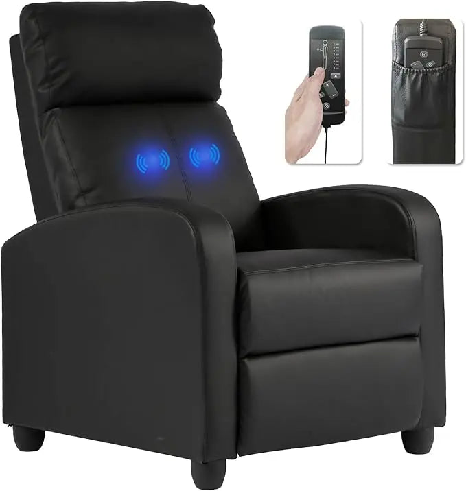 Recliner Chair for Living Room Modern Wingback Sofa Home Theater Seating Push Back Reclining Chair with Lumbar Support (Without