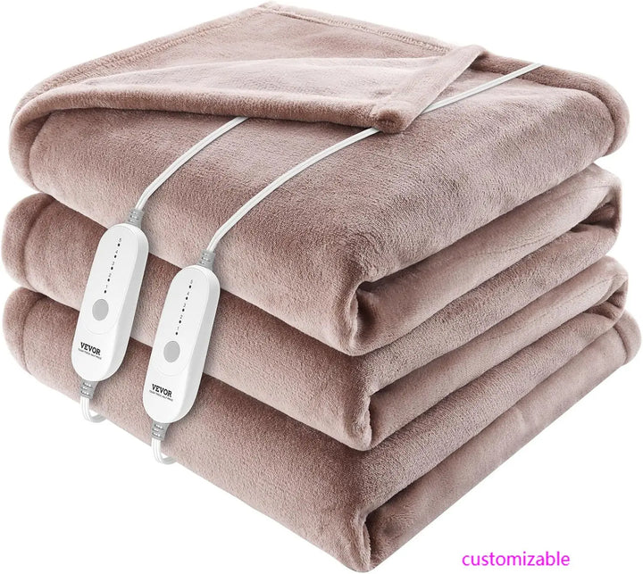 Heated Blanket Electric Throw, 84" x 90" Queen Size,Soft Flannel Heating Blanket with 10 Hours Timer Auto-off & 5 Heating Levels