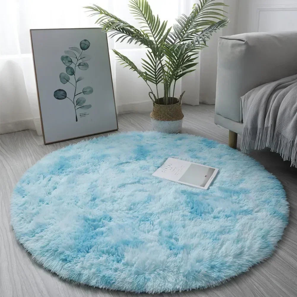 40/60CM Circle Round Shaggy Rug Soft Non-slip Area Rugs Living Room Bedroom Carpet Floor Mat For Girl Home Decoration