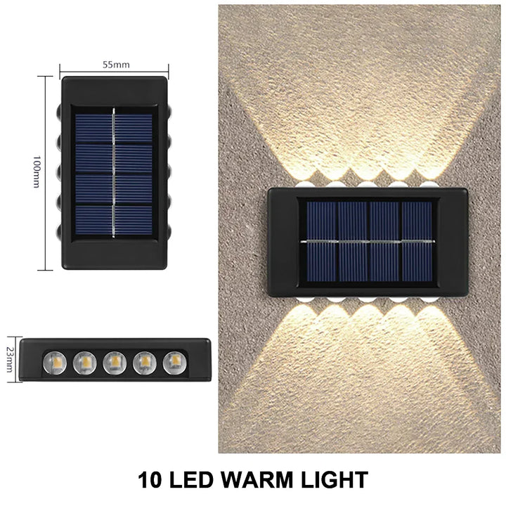 Waterproof Solar Wall Light â€“ 6-LED Outdoor Decorative Lights for Landscape, Garden, Courtyard, or Street | Trufairs