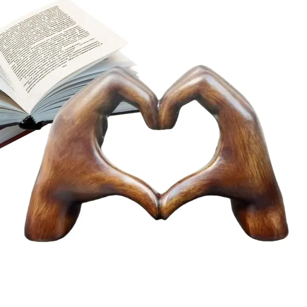 Hand Heart Sculpture Love Gesture Decoration Boho Heart Hand Statue Room Decoration Love Finger Sculpture Wedding Decoration