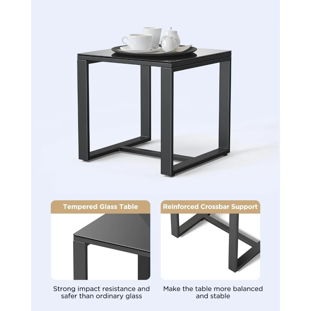 3 Pieces Patio Furniture Set Rocking Bistro Set Outdoor Rattan Conversation with Coffee Table for Garden Balcony Backyard Poolsi