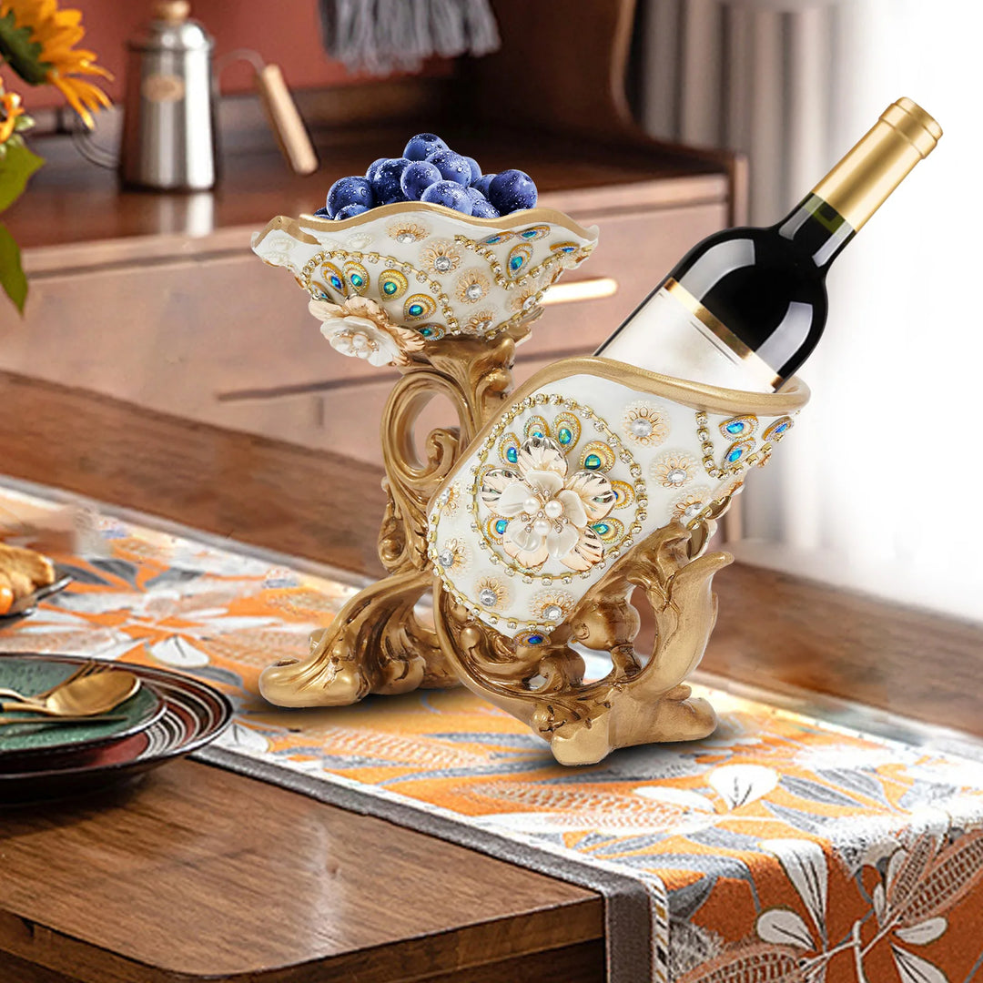 Red Wine Holder Living Room Luxury Wine Cabinet Decorations High Foot Wine Glass Holder Household Wine Bottle Rack